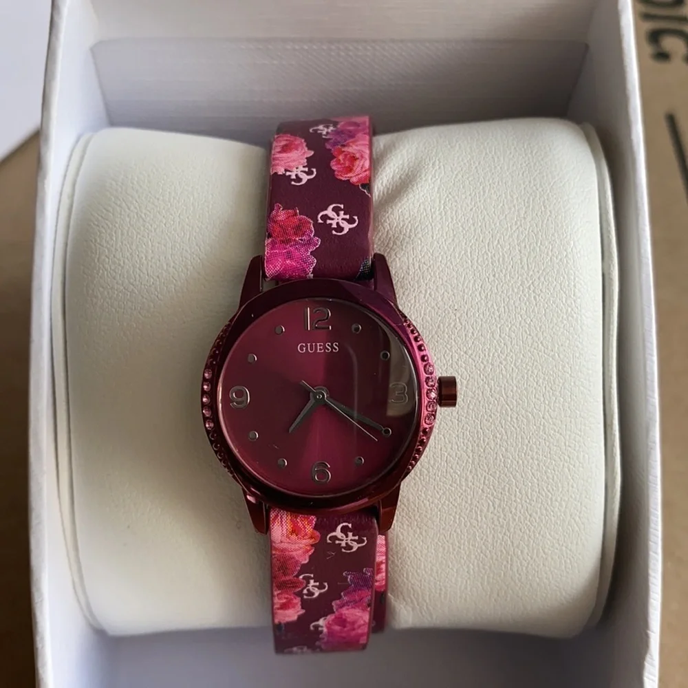 New GUESS Floral Wrap Casual Women's Watch